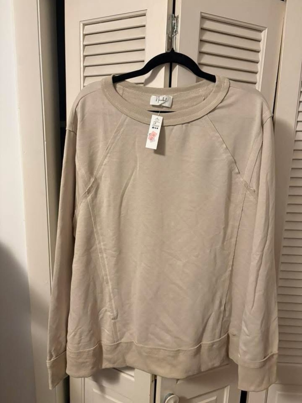Neutral Beige Crewneck Sweatshirt